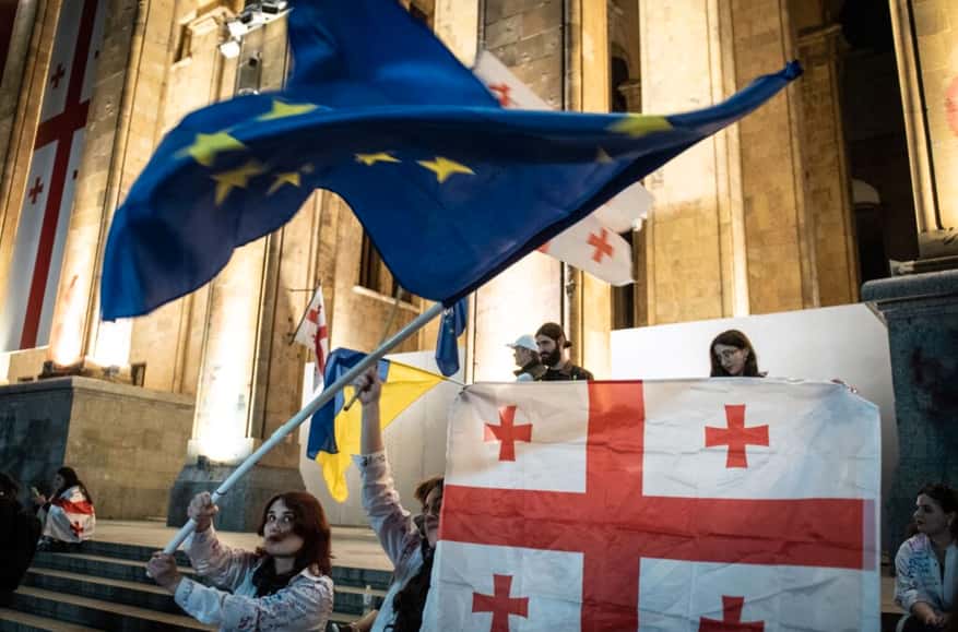 Rallies against law on “foreign agents” to continue until coalition government replaces Georgian Dream via elections, protesters say