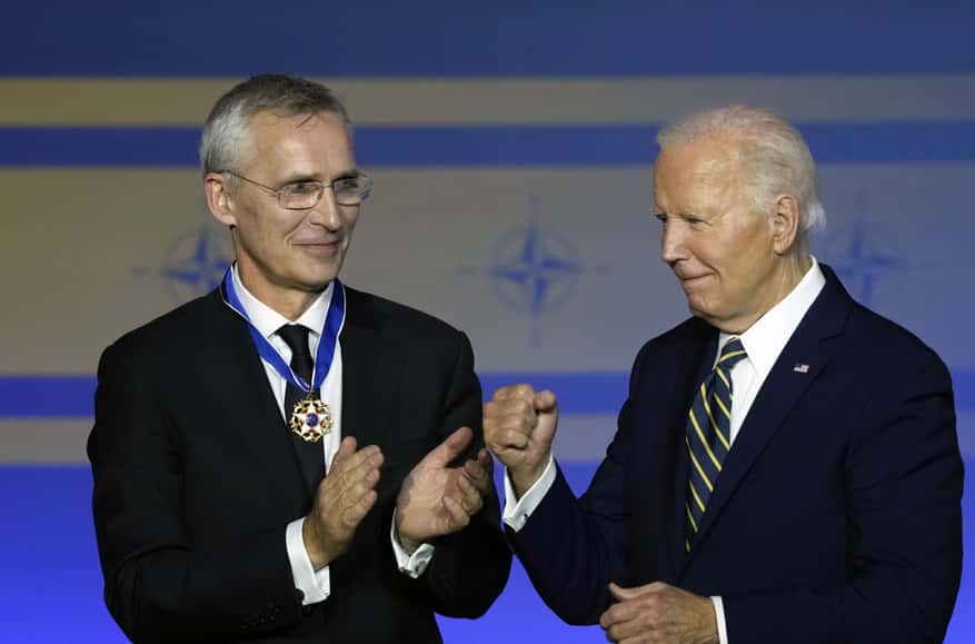Russian propaganda amplifies failed pro-Trump politician’s false claims about Joe Biden’s off-color remark in speech to NATO