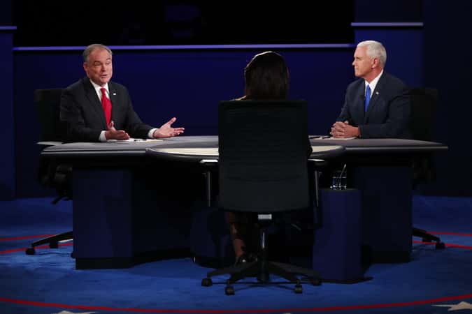 Кандидаты в вице-президенты Тим Кейн и Майк Пенс сошлись в критике Путина