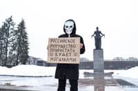 "Russia's strength will grow with each grave."