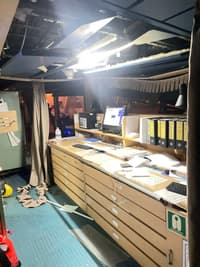  Последствия удара по гражданскому судну в одном из портов Одесской области