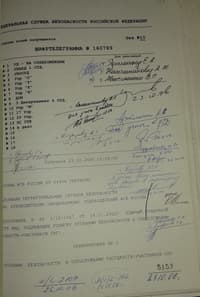 Classified cipher telegram to the FSB leadership