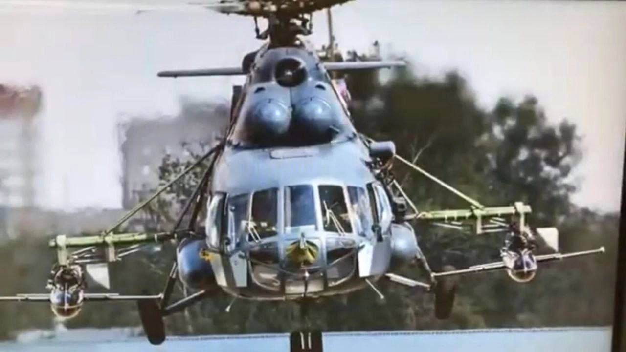 Подпись: Ми-8 с дронами-ракетами «Дань-М»