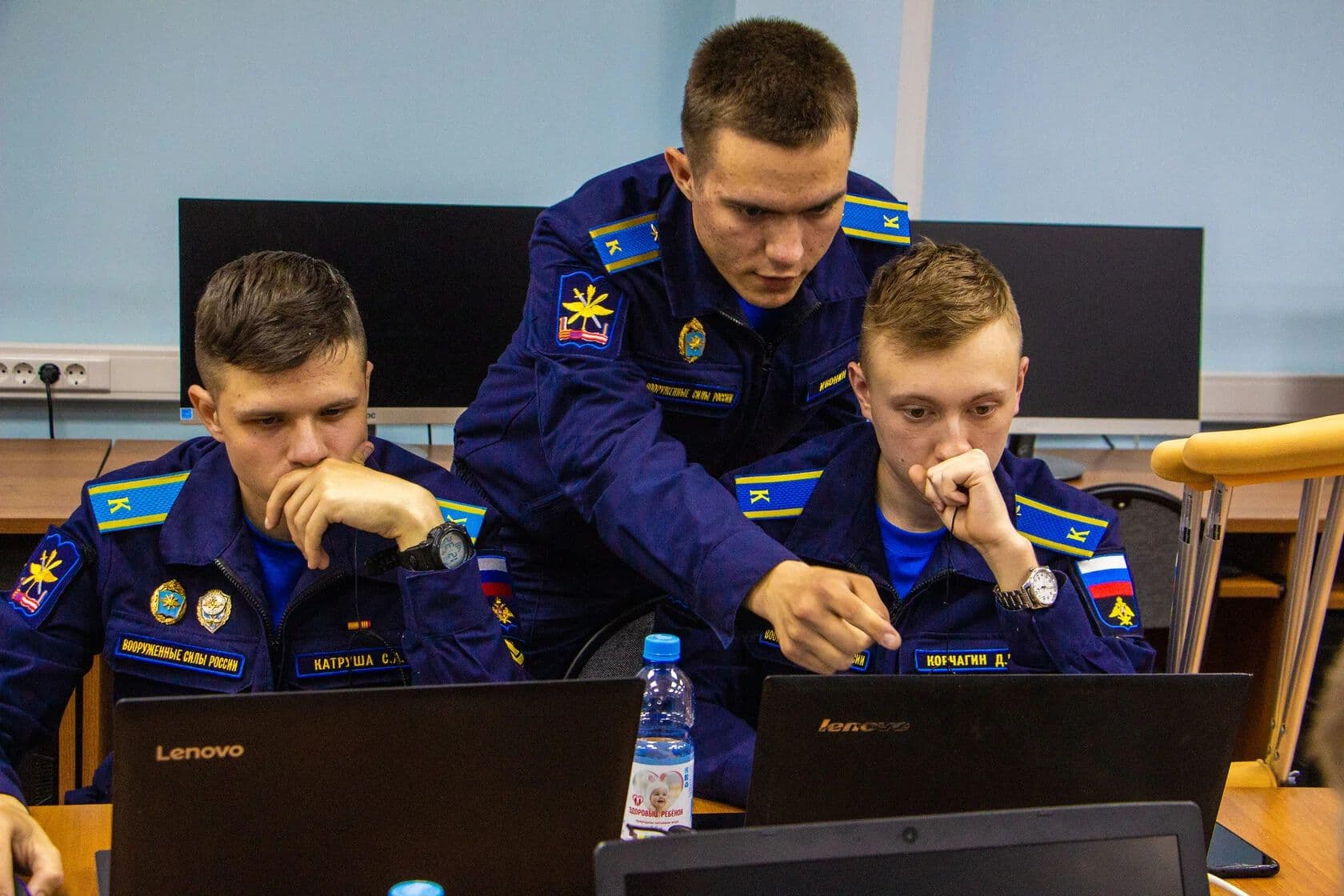 Capture-The-Flag hackathon. On the right is Nikolay Korchagin, one of Unit 29155's “eaglets”