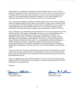 Письмо сенаторов президенту США