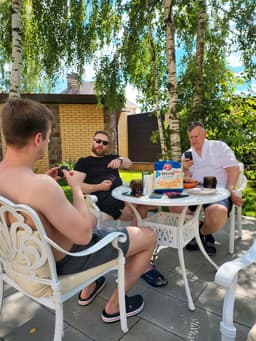 Vladimir Petrovsky and his two sons, Dmitry and Valery