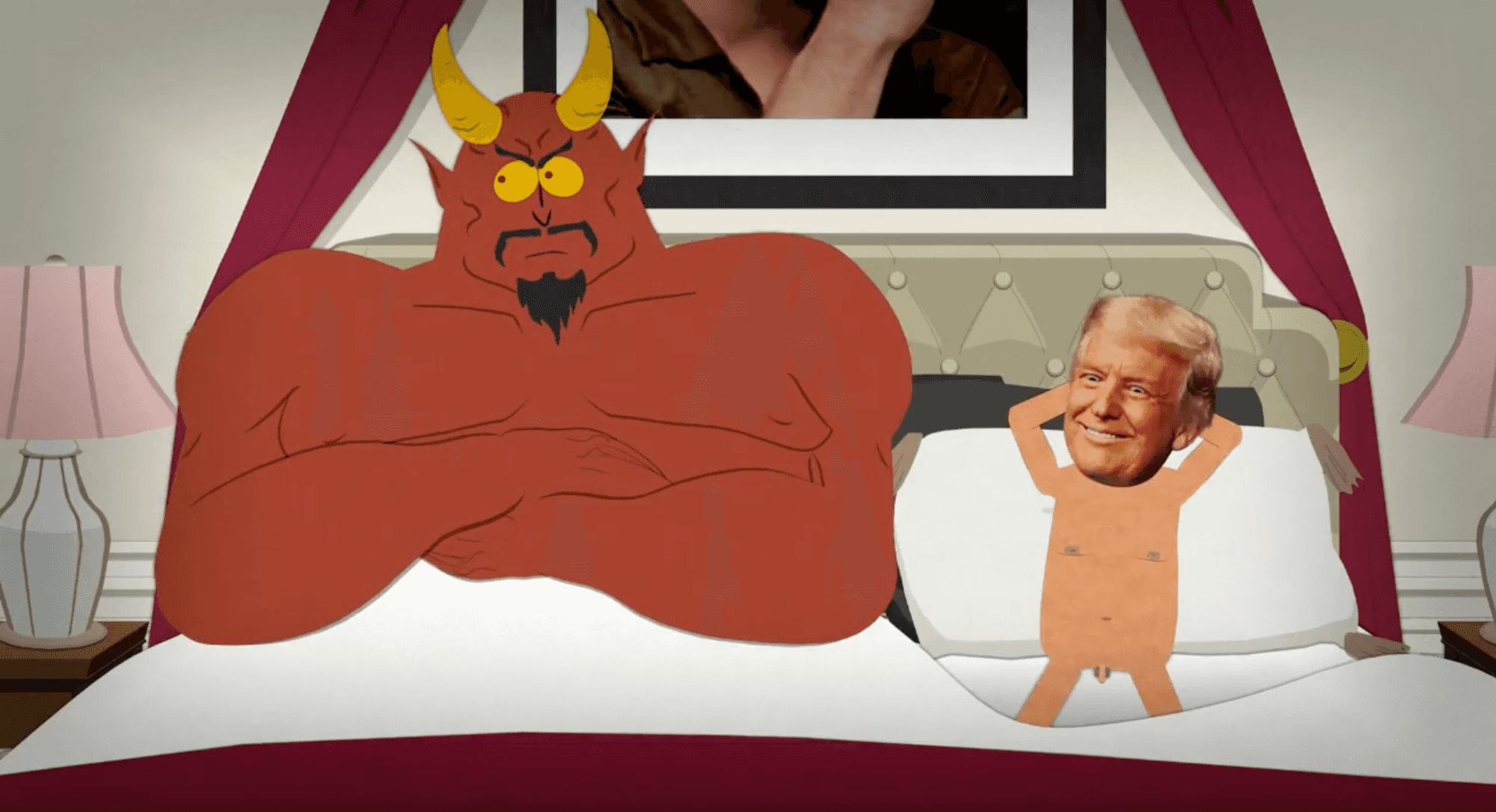 Белый дом раскритиковал серию South Park о Трампе с маленьким пенисом в постели с Сатаной. Трамп — лучший президент, заявили власти