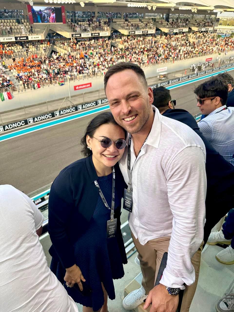 Ксения Шойгу с мужем в Абу-Даби в ноябре 2022 года