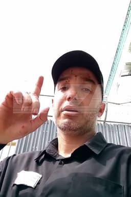 Скриншот из видео, которое расспространили Telegram-каналы после захвата заложников в ИК-19