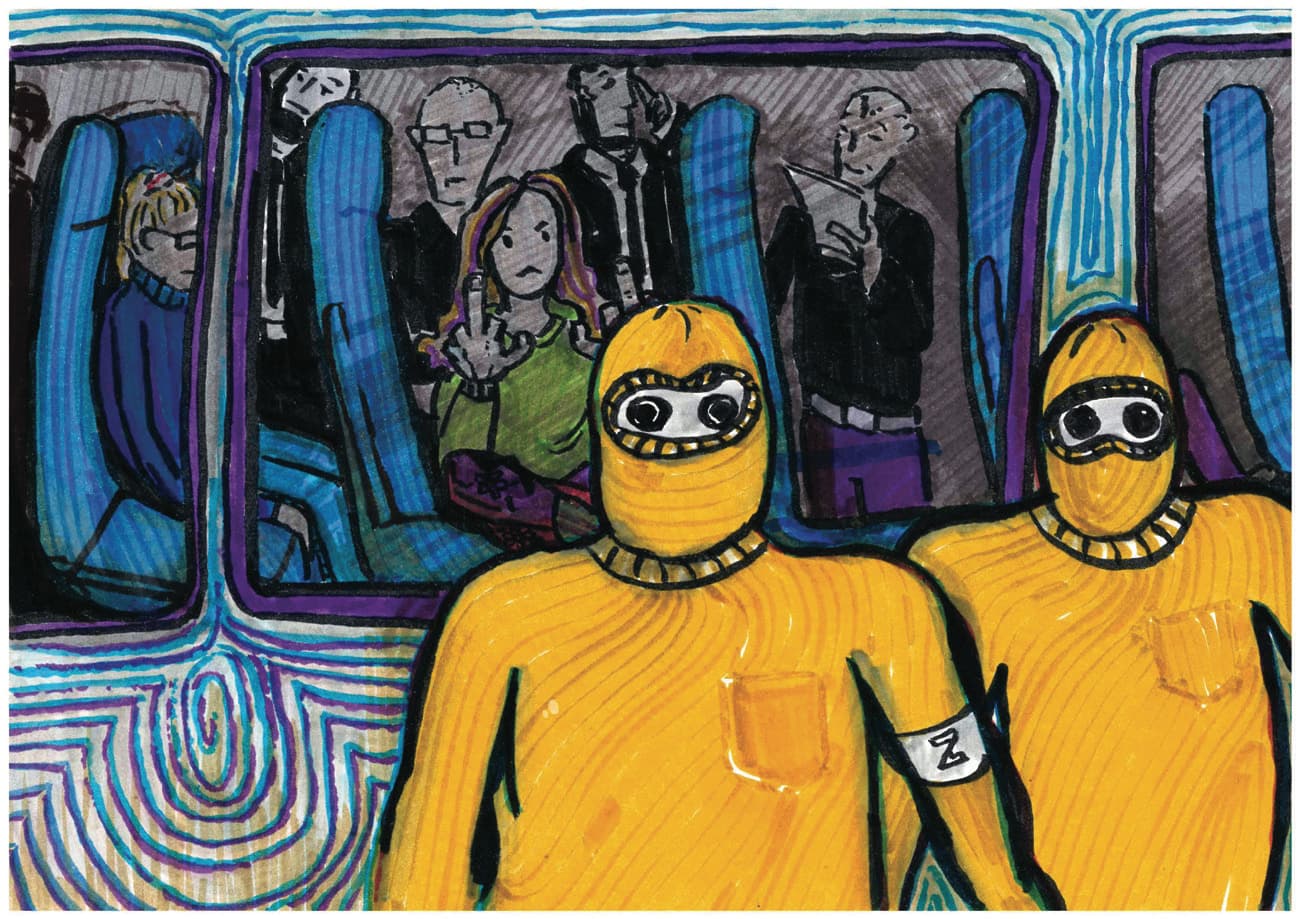 "Я показала им фак". Рисунок Саши Скочиленко