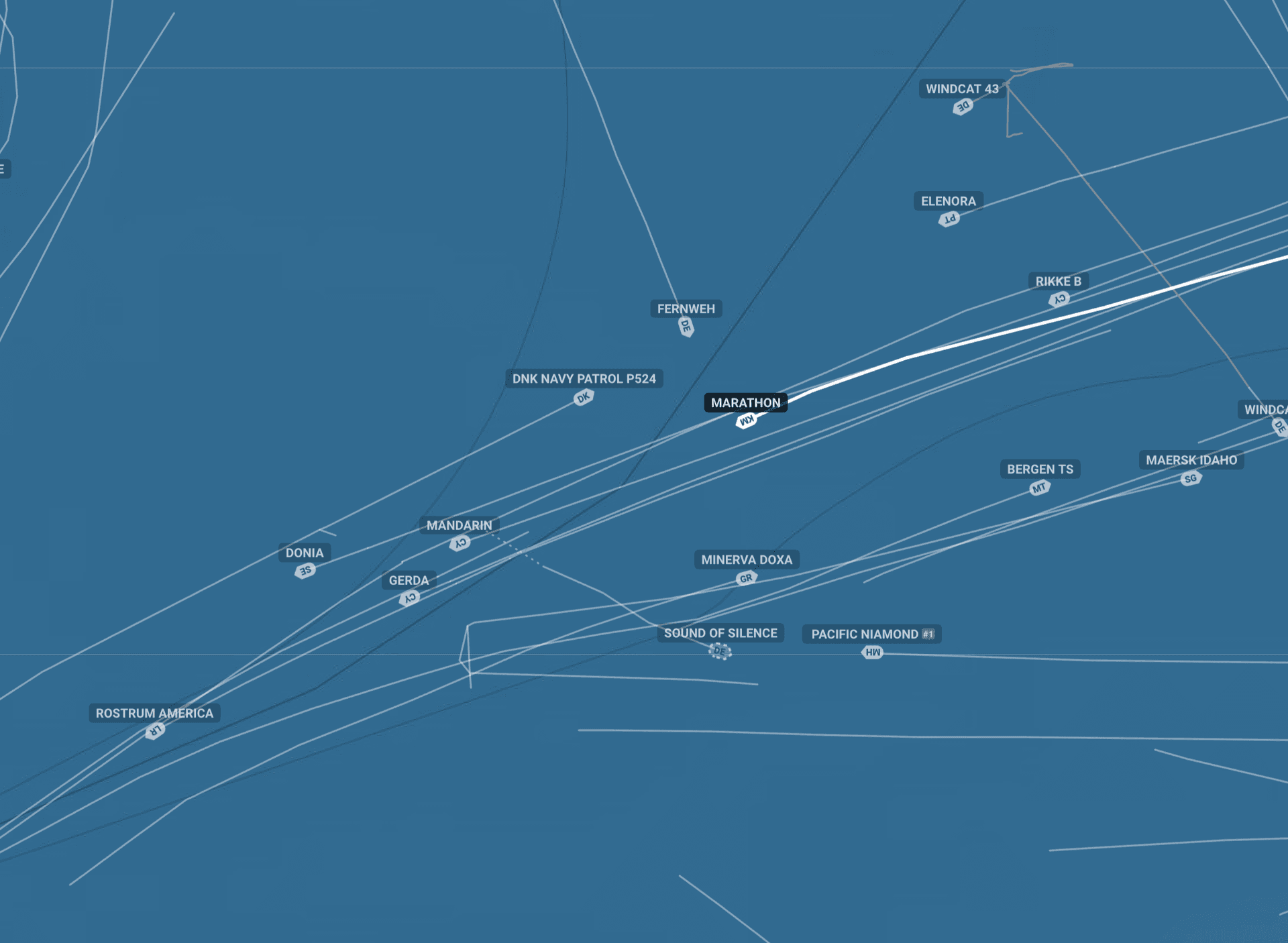 Танкер Marathon и военный патрульный катер Дании DNK NAVY PATROL P524