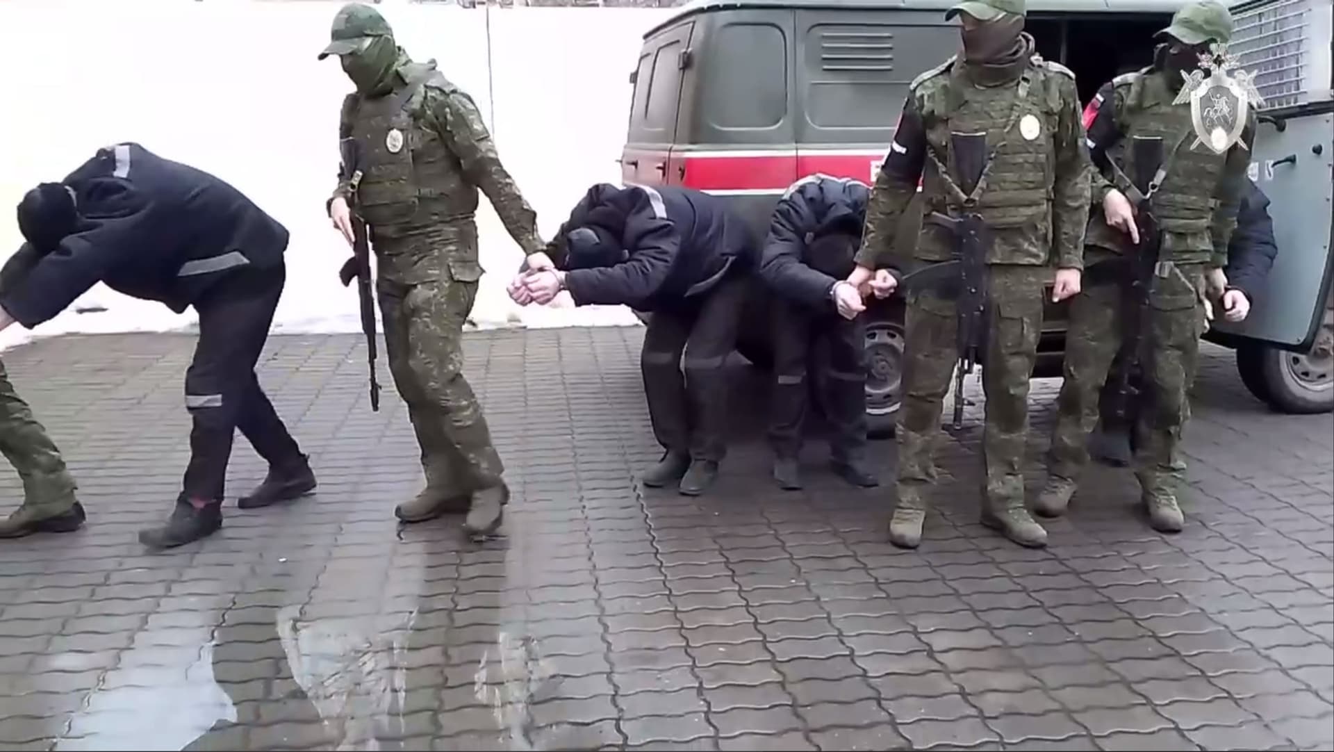 Кадры СК России: военнослужащие ВСУ Иван Фурлет, Юрий Задорожный, Юрий Сыченко и Юрий Хаюк