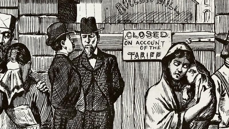 «Закрыто из-за тарифа». Рисунок времен нуллификационного кризиса 1832 г.