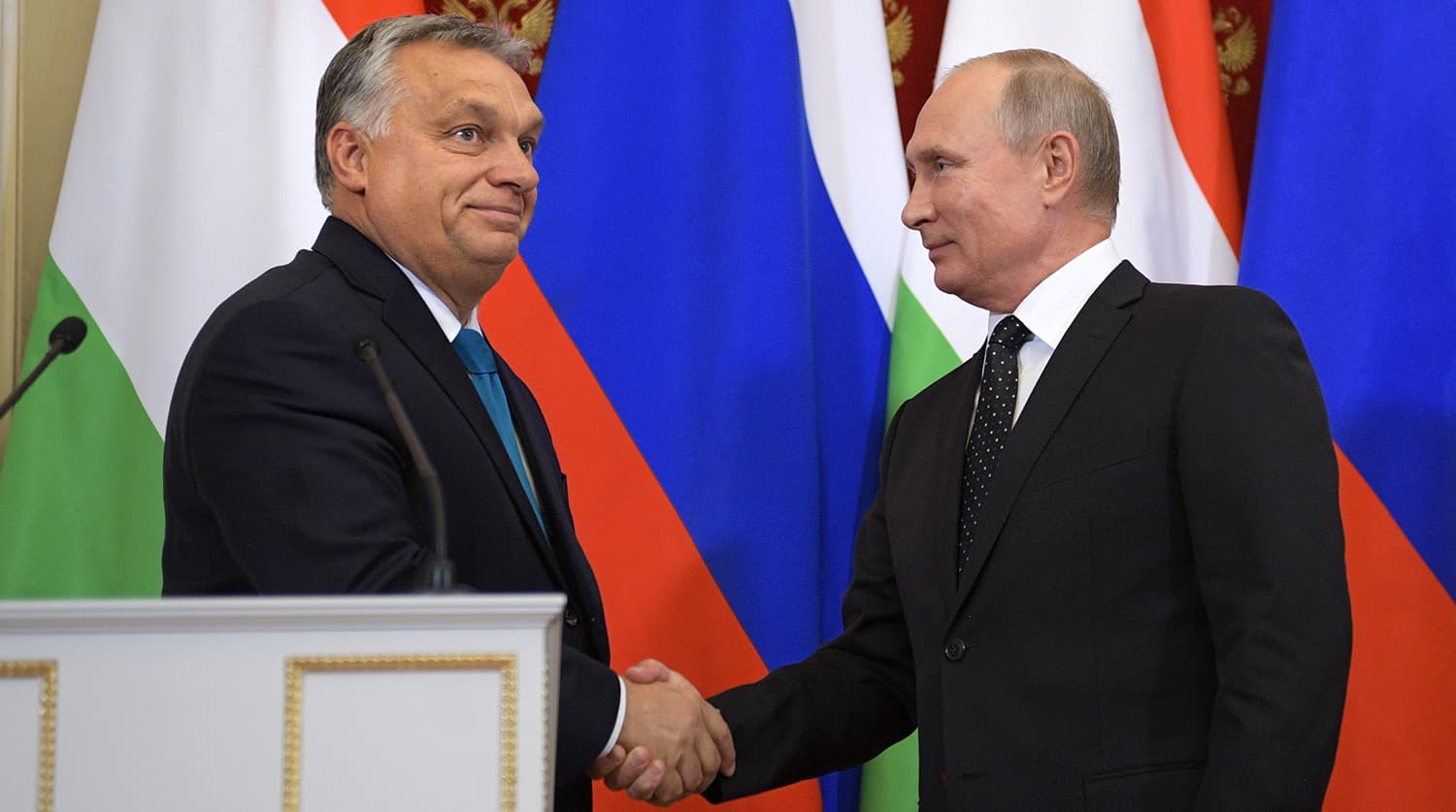 Владимир Путин и премьер-министр Венгрии Виктор Орбан