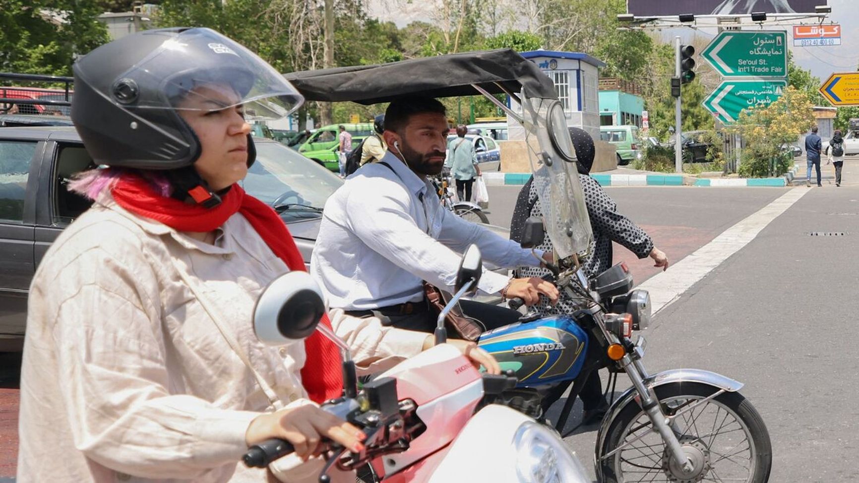 Despite the ban, more and more women are getting on motorcycles in Iran, and the police do not interfere
