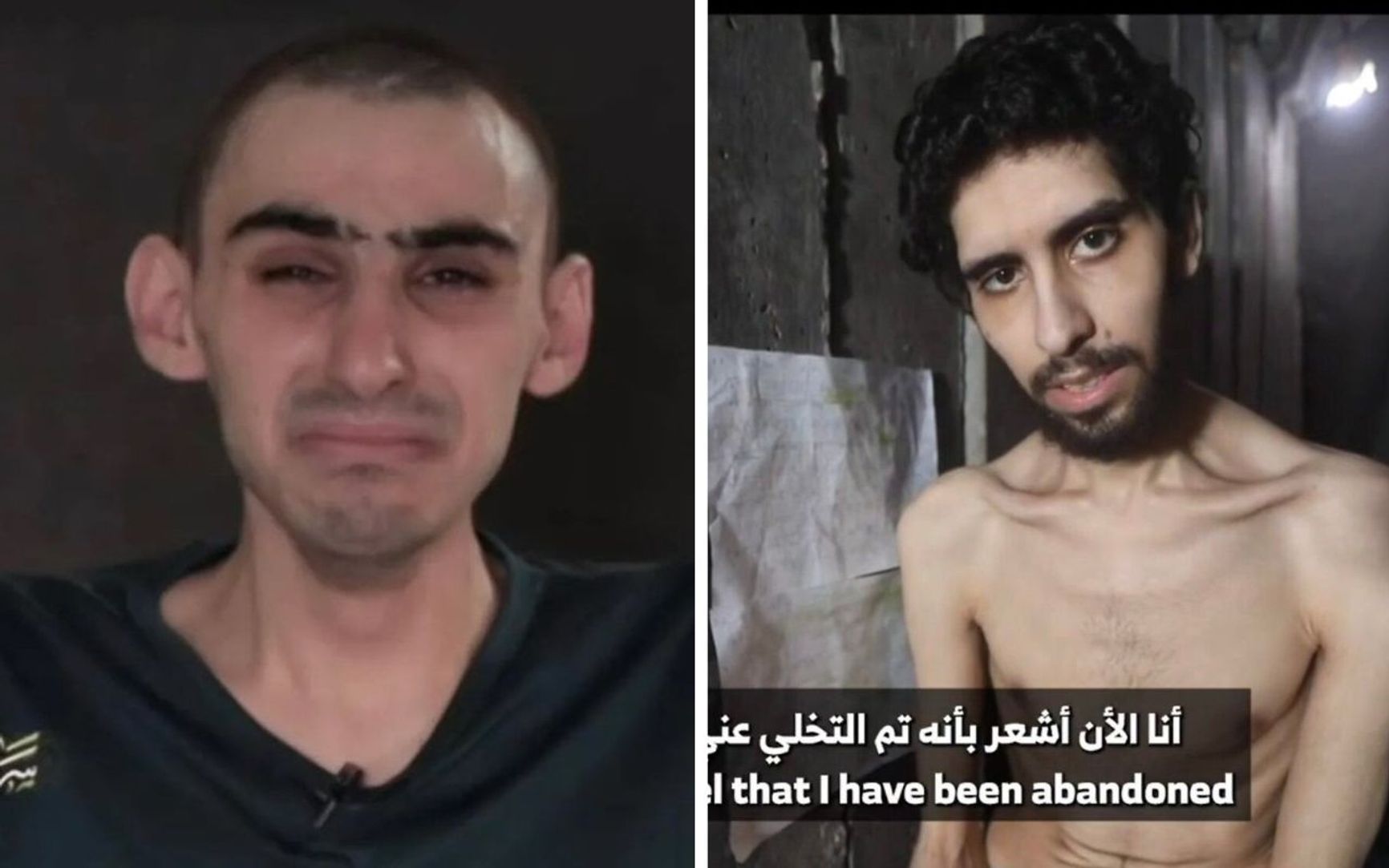 Israeli hostages Rom Breslavski and Evyatar David