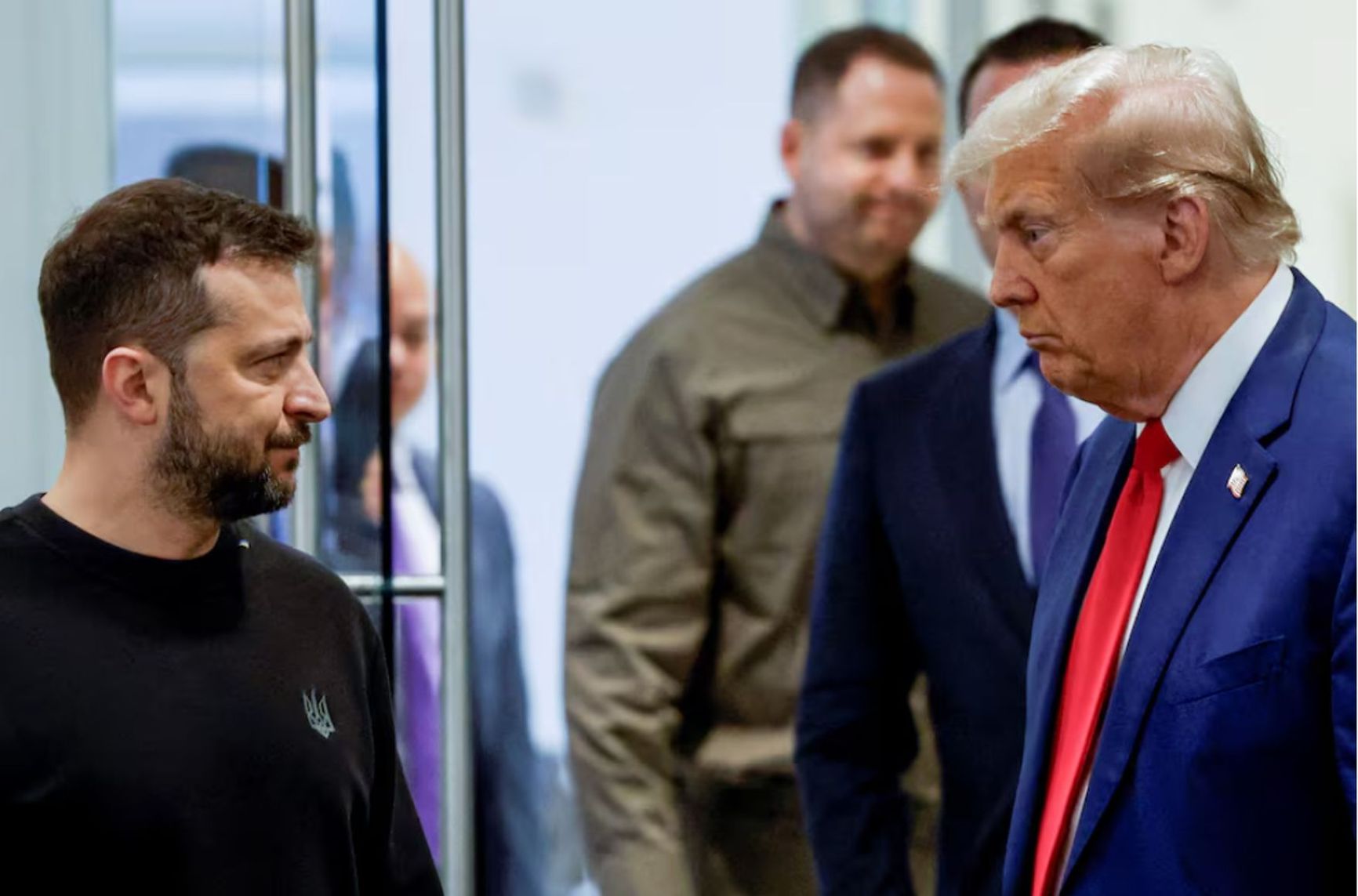 Volodymyr Zelensky and Donald Trump