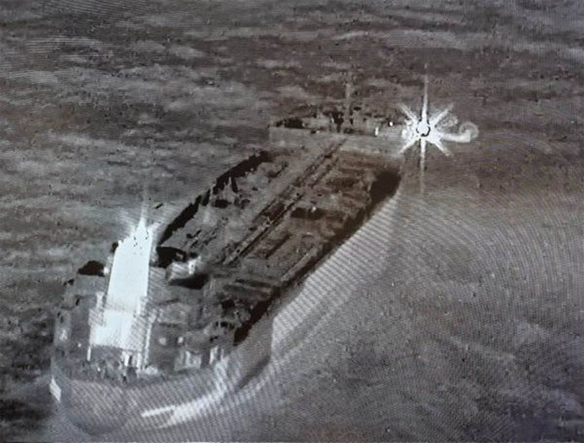 The Ethera was detained by Belgian troops with assistance from France