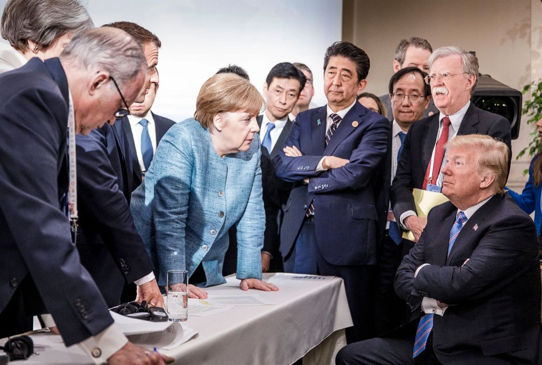 Angela Merkel and Donald Trump