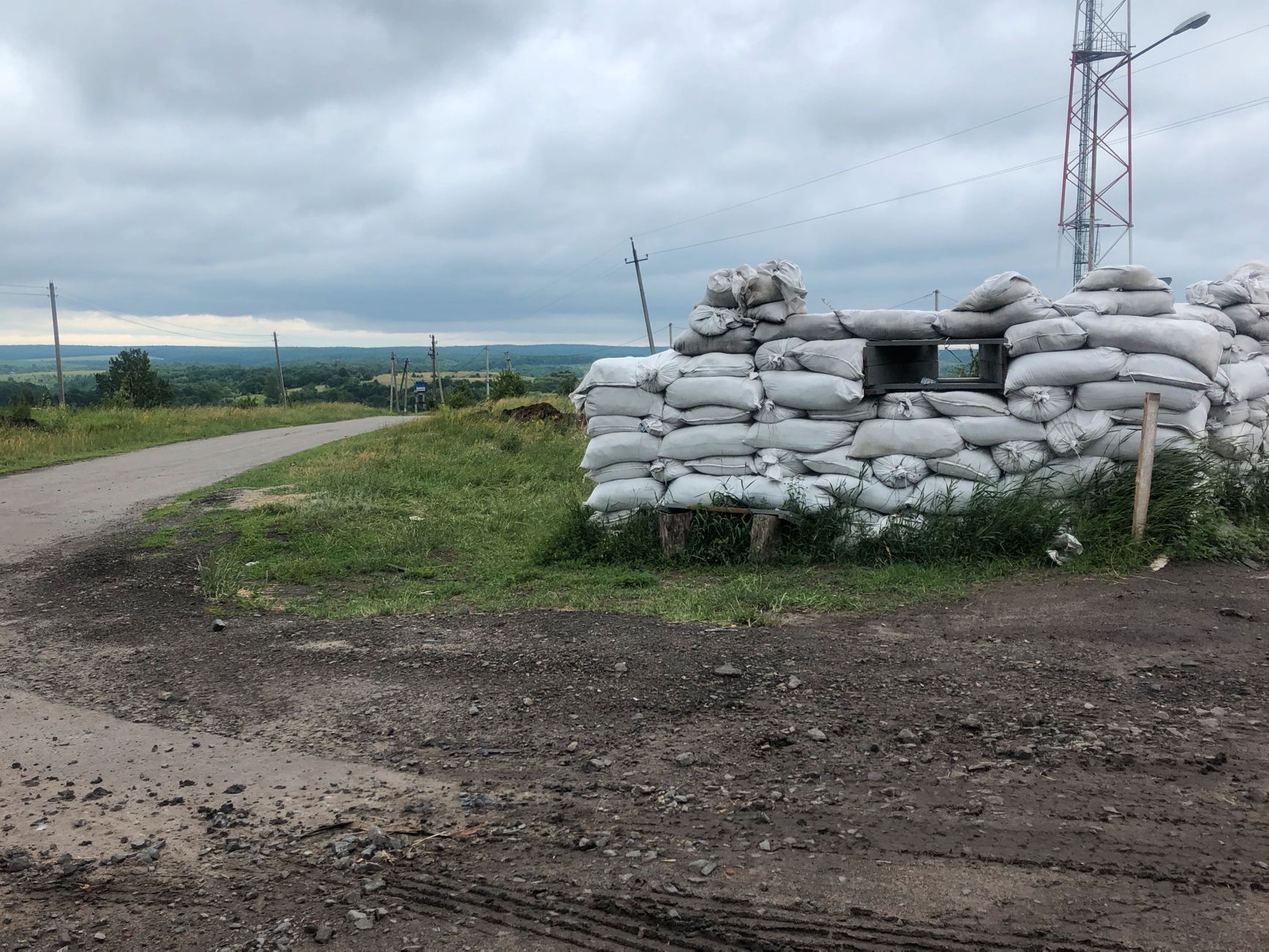 Укрепление около КПП села Муром.