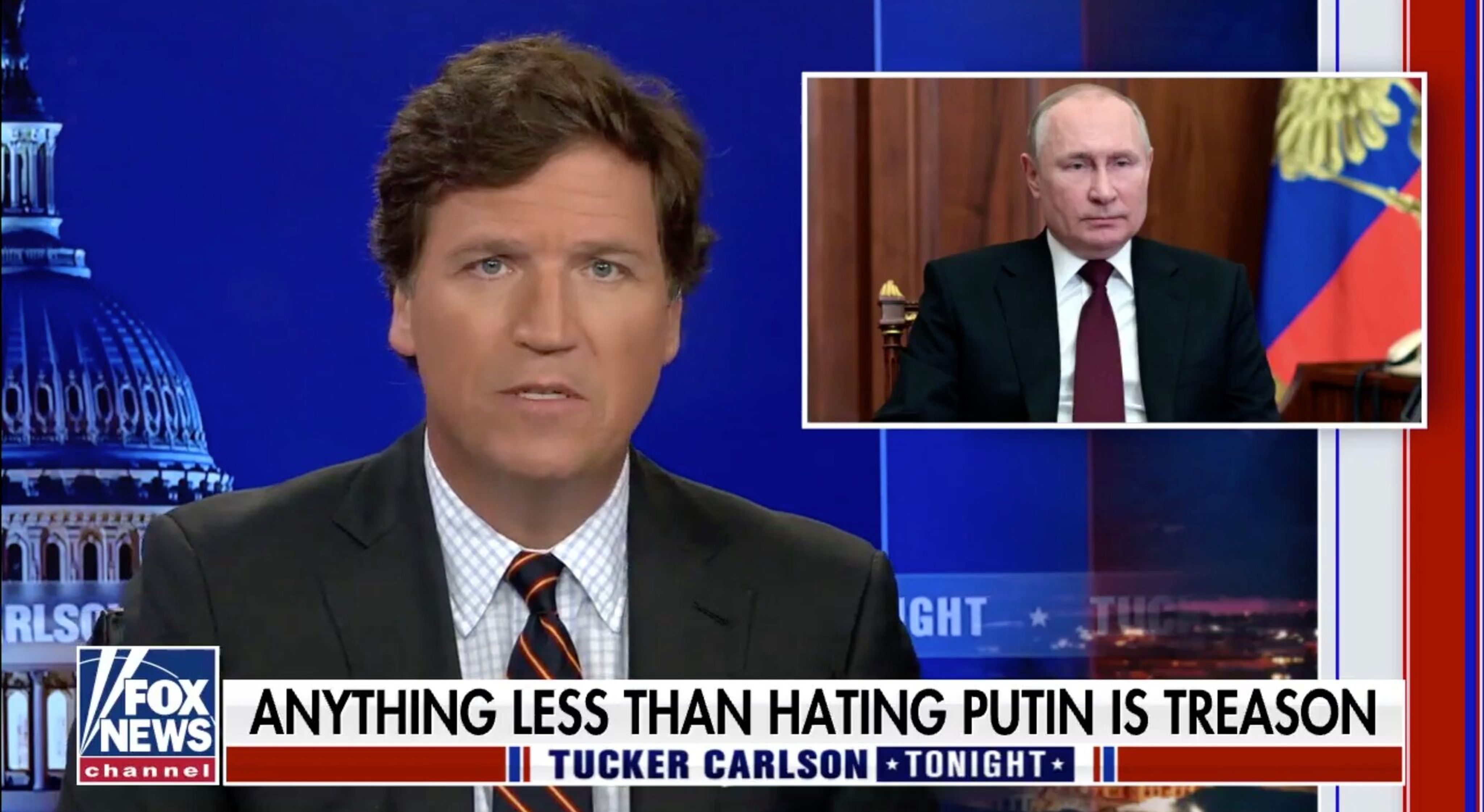 Tucker Carlson with his favorite president