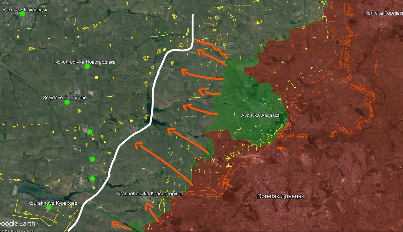 Инженерно-фортификационные сооружения сторон в авдеевском операционном районе