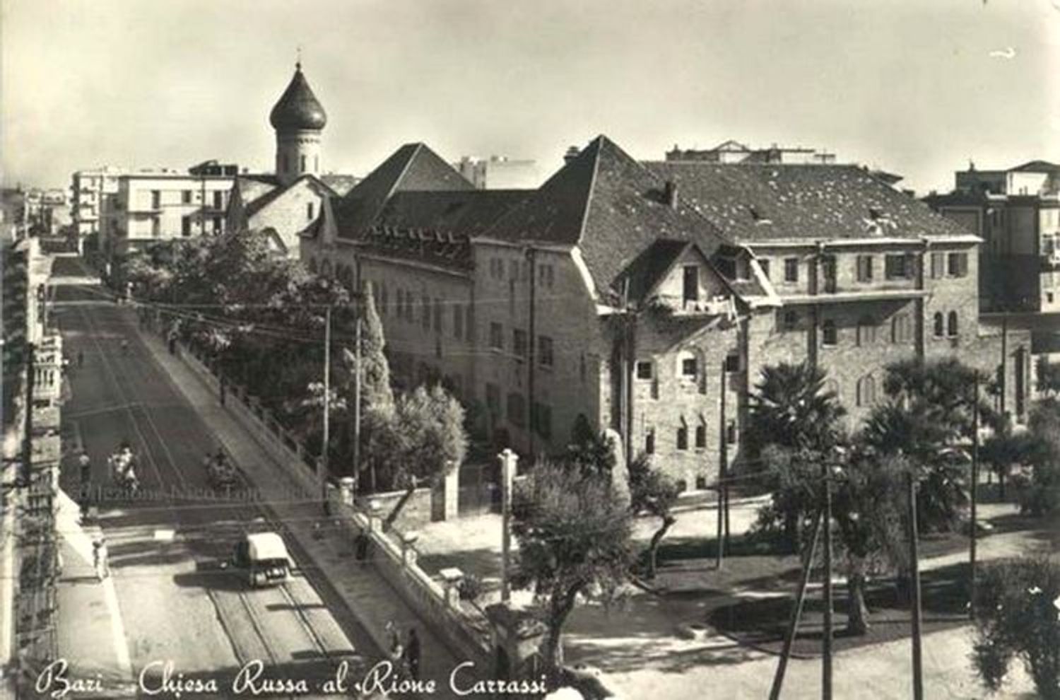 Russian compound in Bari, postcard