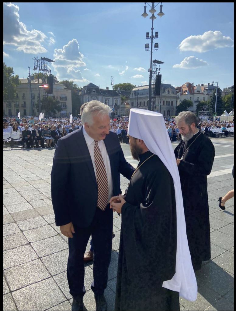 Deputy Prime Minister of Hungary Zsolt Semjén and Metropolitan Hilarion. Photo from Georgy Suzuki’s personal archive