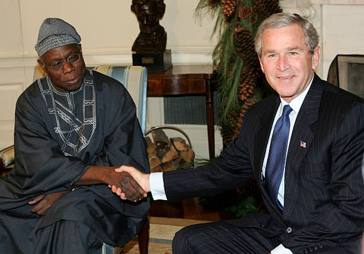 Meeting between U.S. President George Bush and Nigeria’s democratically elected president Olusegun Obasanjo, a representative of the country’s Christian population