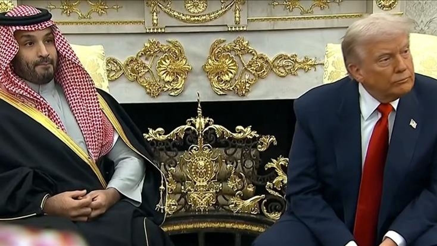 U.S. president Donald Trump with Saudi Arabia’s crown prince Mohammed bin Salman