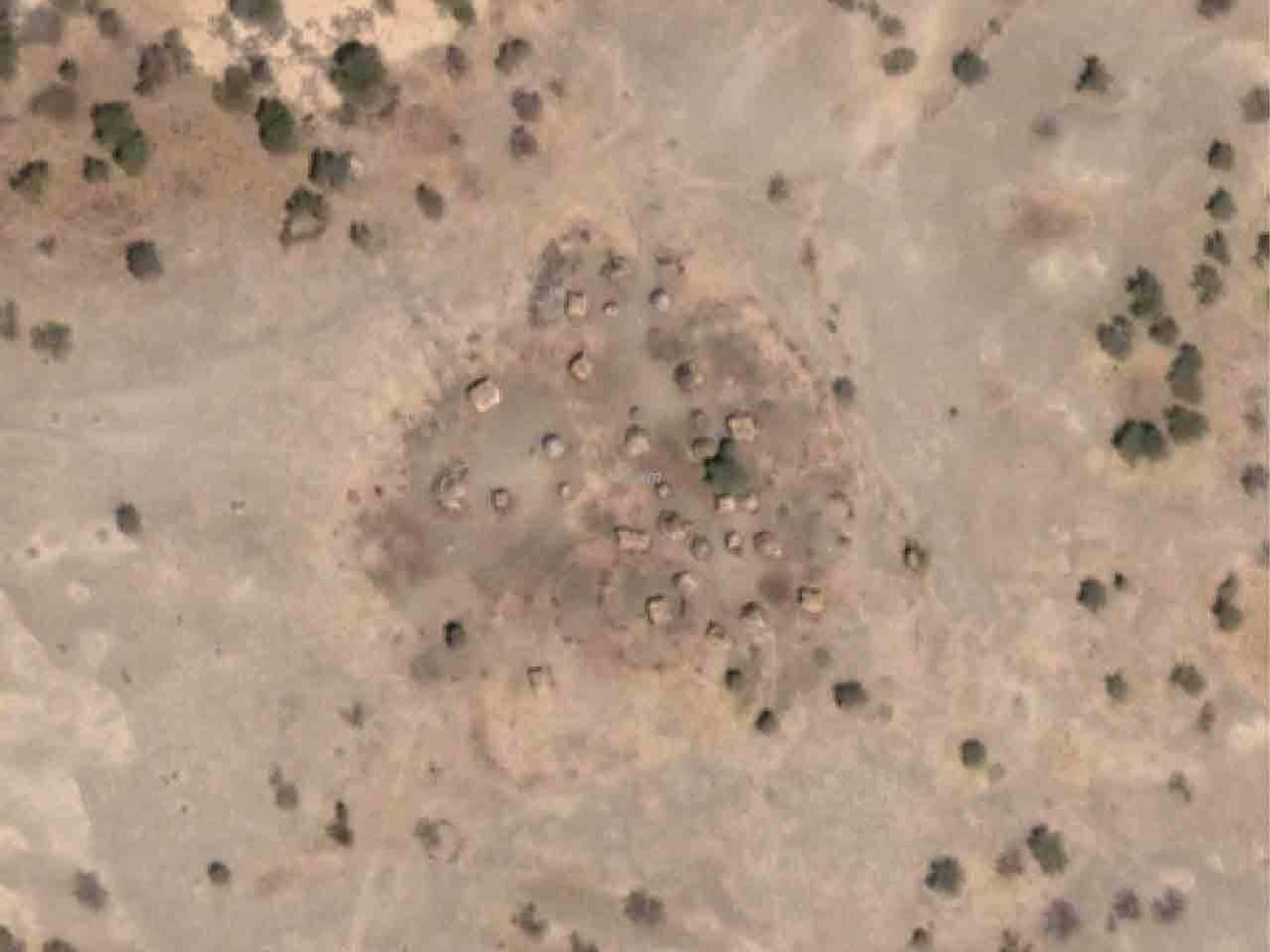 The aftermath of a strike on the village of Abu Gudul in Sudan. Photo by AAAS