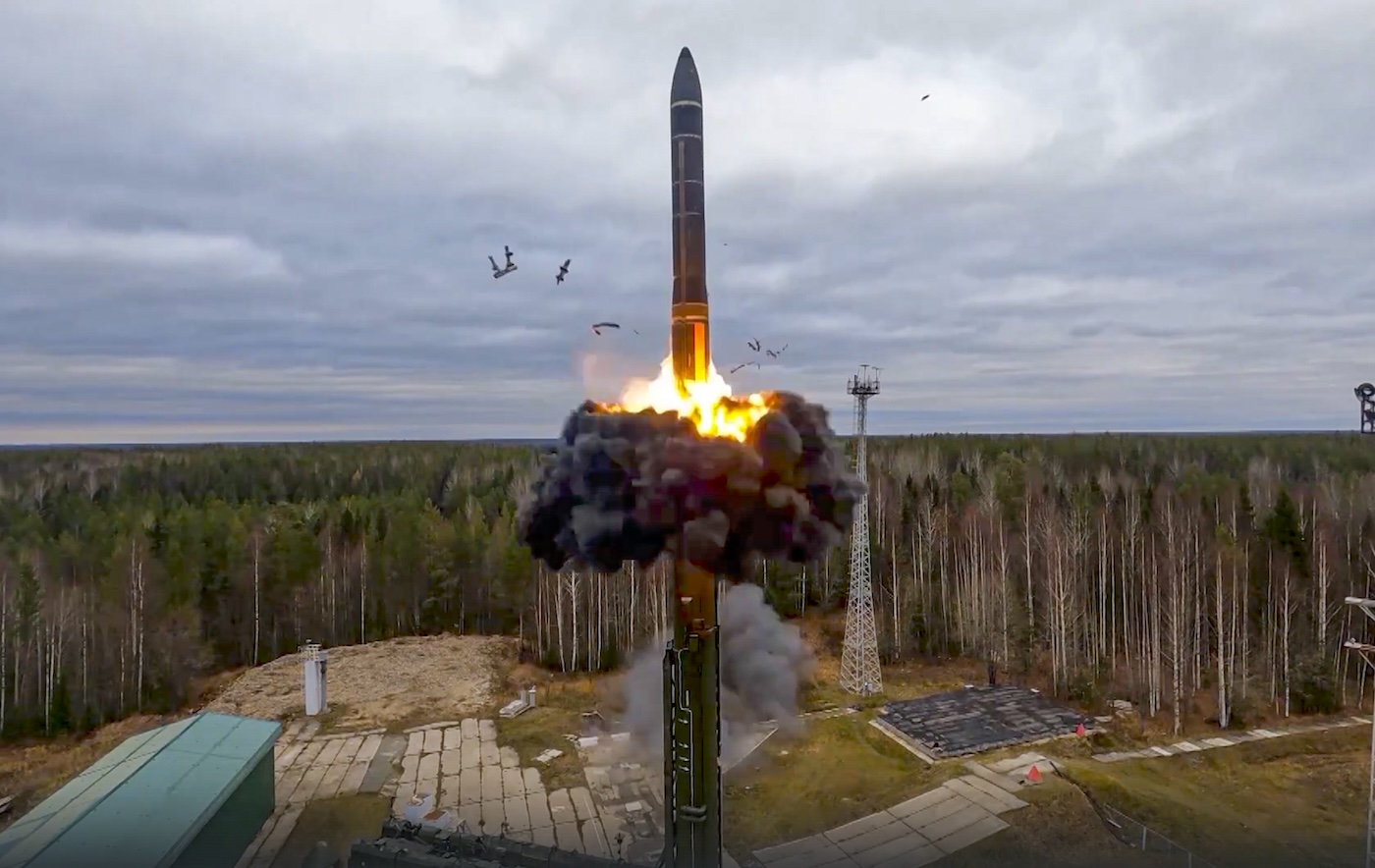 Testing of the Russian PC-24 Yars ballistic missile. Photo: AP